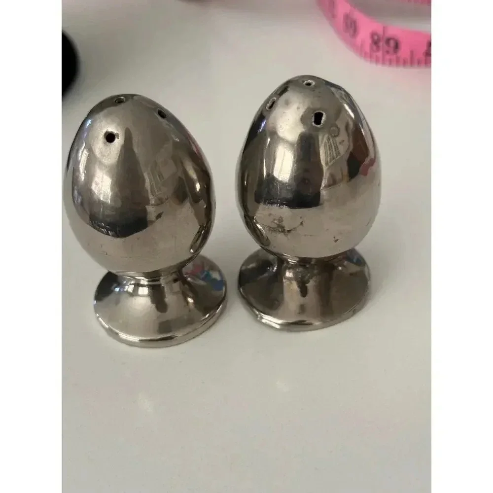 Vintage 2 Piece Sterling Silver Shakers Salt & Pepper Set